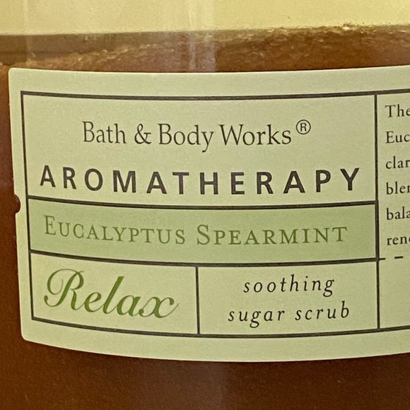 Bath & Body Works Aromatherapy EUCALYPTUS SPEARMINT Soothing Sugar Scrub *RARE* - Picture 4 of 9